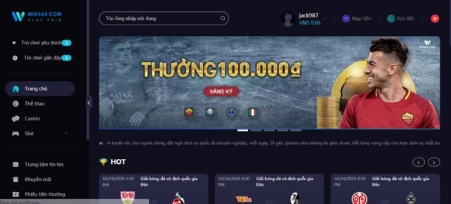 Trang cá cược bóng đá Win365 là một trong những trang cá cược hợp pháp ở Việt Nam