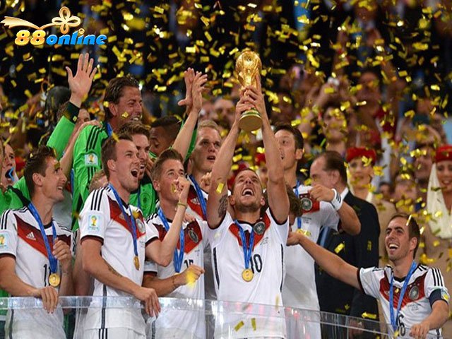 Đức với 4 lần vô địch World Cup năm 1954, 1974, 1990, 2014