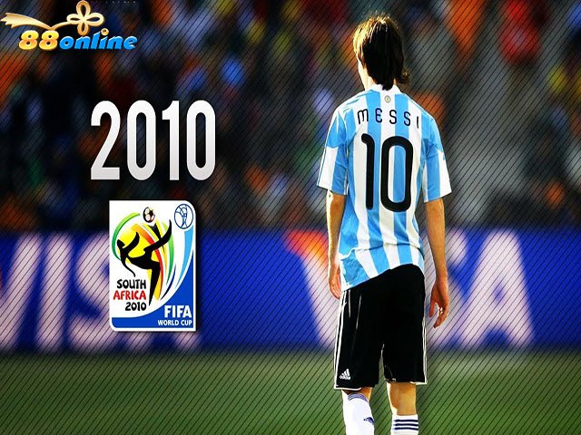 Messi khoác áo số 10 tại giải bóng đá World Cup 2010 