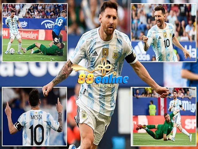 Messi với cú sút bóng chuẩn sác ghi 5 bàn thắng giúp đổi tuyển Argentina giành chức vô địch 